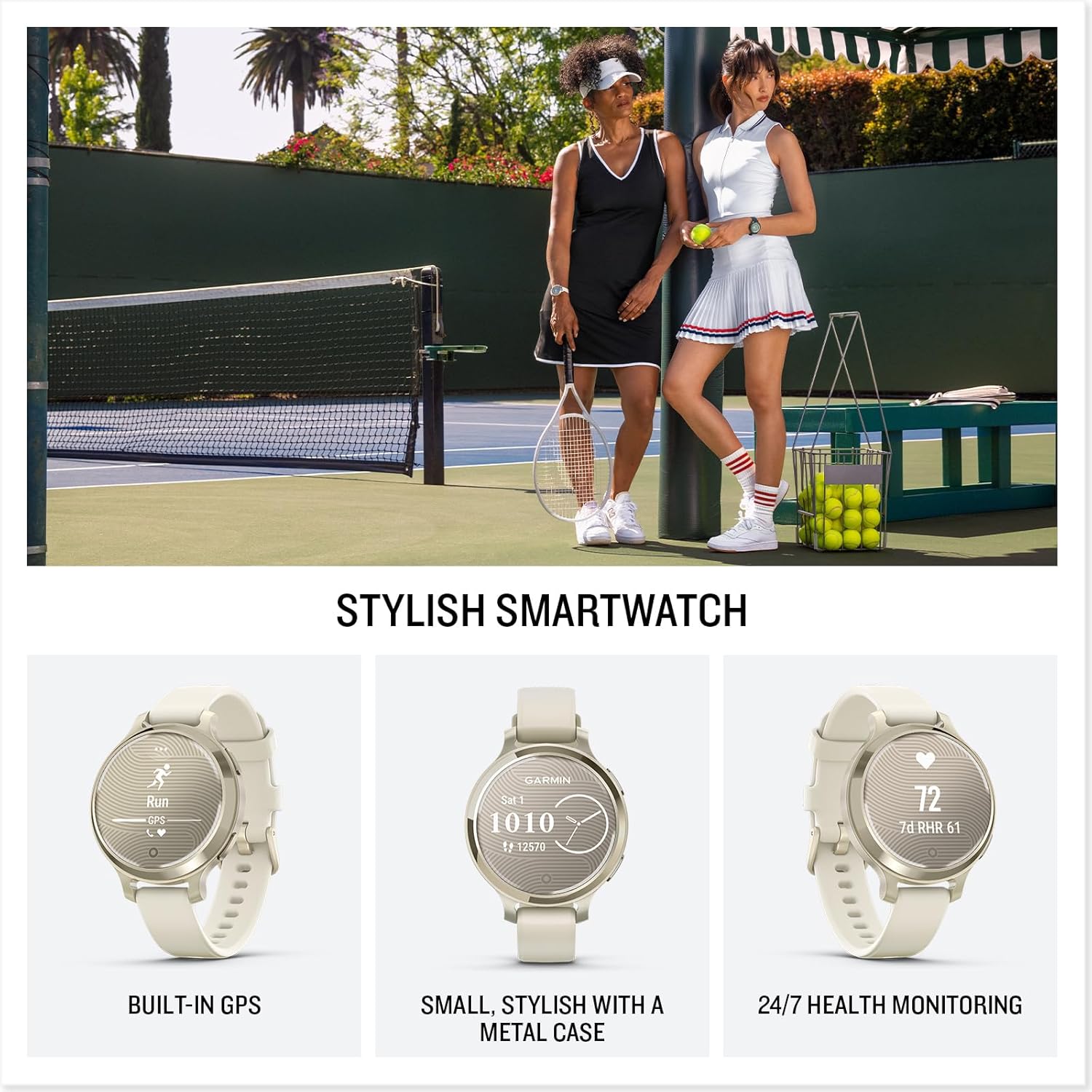 Detalle de Garmin Lily 2 Active: Small, Stylish GPS Smartwatch with Hidden Display
