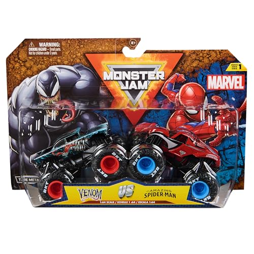 Thumbnail 8 de Monster Jam Marvel: Iron Man vs War Machine in scala 1:64 – Set da 2 veicoli die-cast