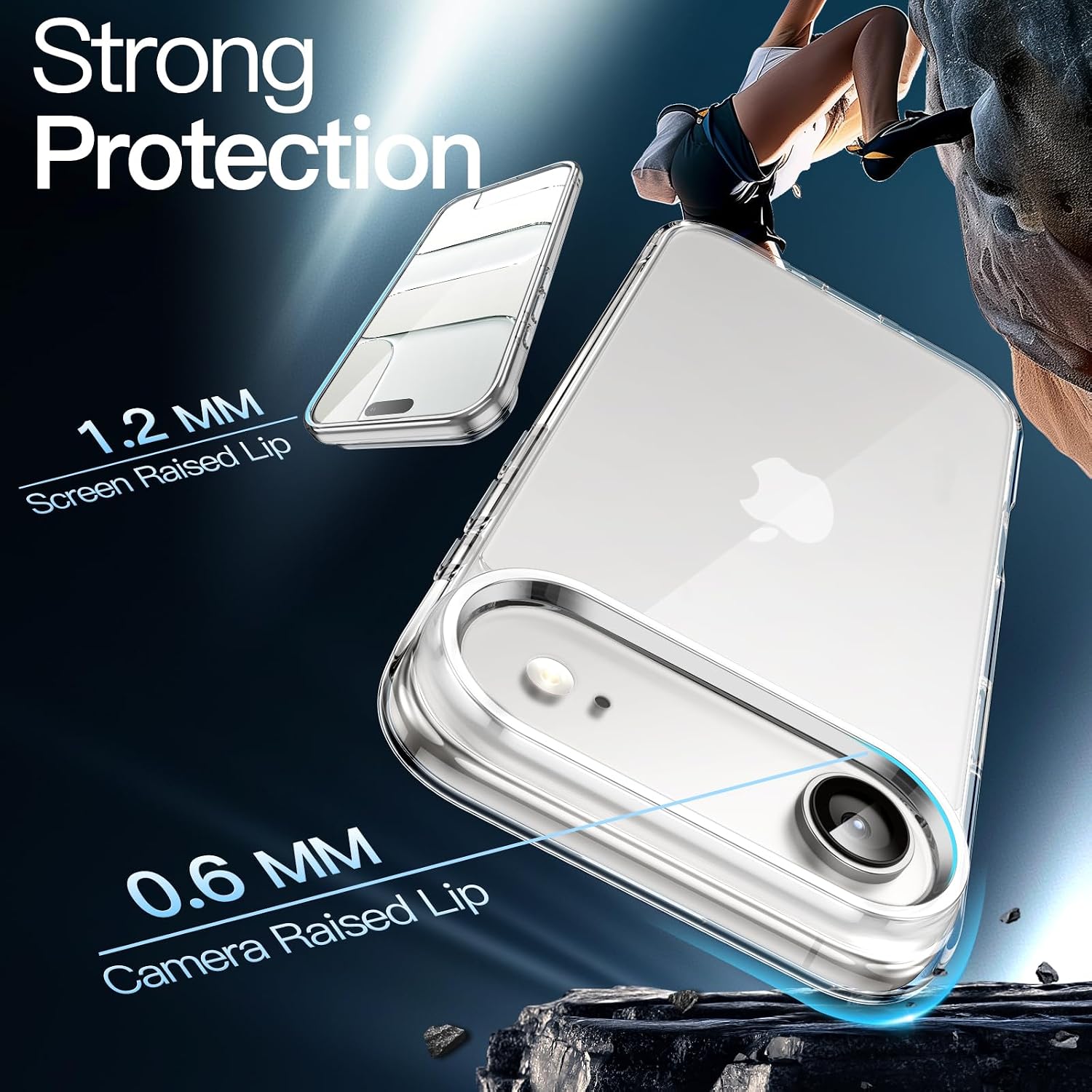 Detalle 2 de JETech Case for iPhone Air 6.5-inch Clear