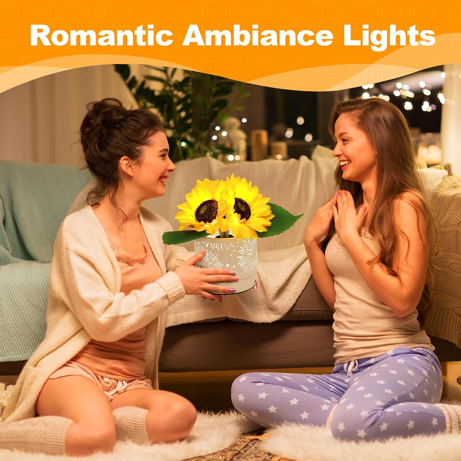 Thumbnail 4 de AMWGIMI Sunflower LED Touch Table Lamp 3‑Color 🌻