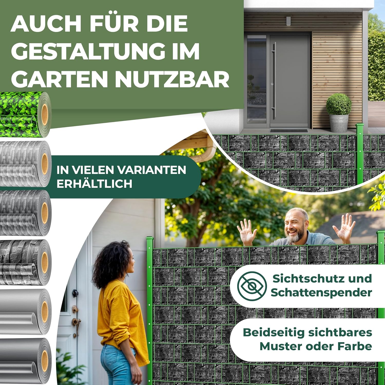 Thumbnail 5 de KESSER PVC Sichtschutzstreifen für Doppelstabmattenzaun – 19 cm x 35 m, Anthrazit