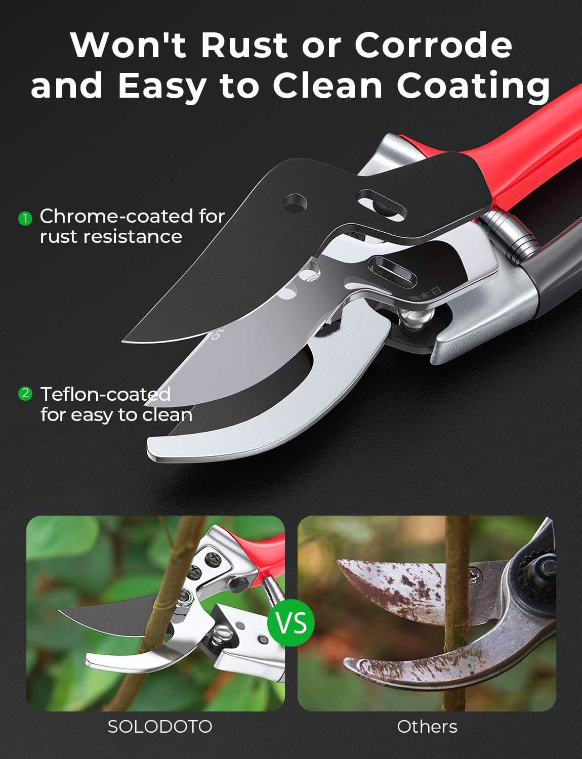 Thumbnail 3 de SOLODOTO Garden Secateurs for Weak Hand ✂