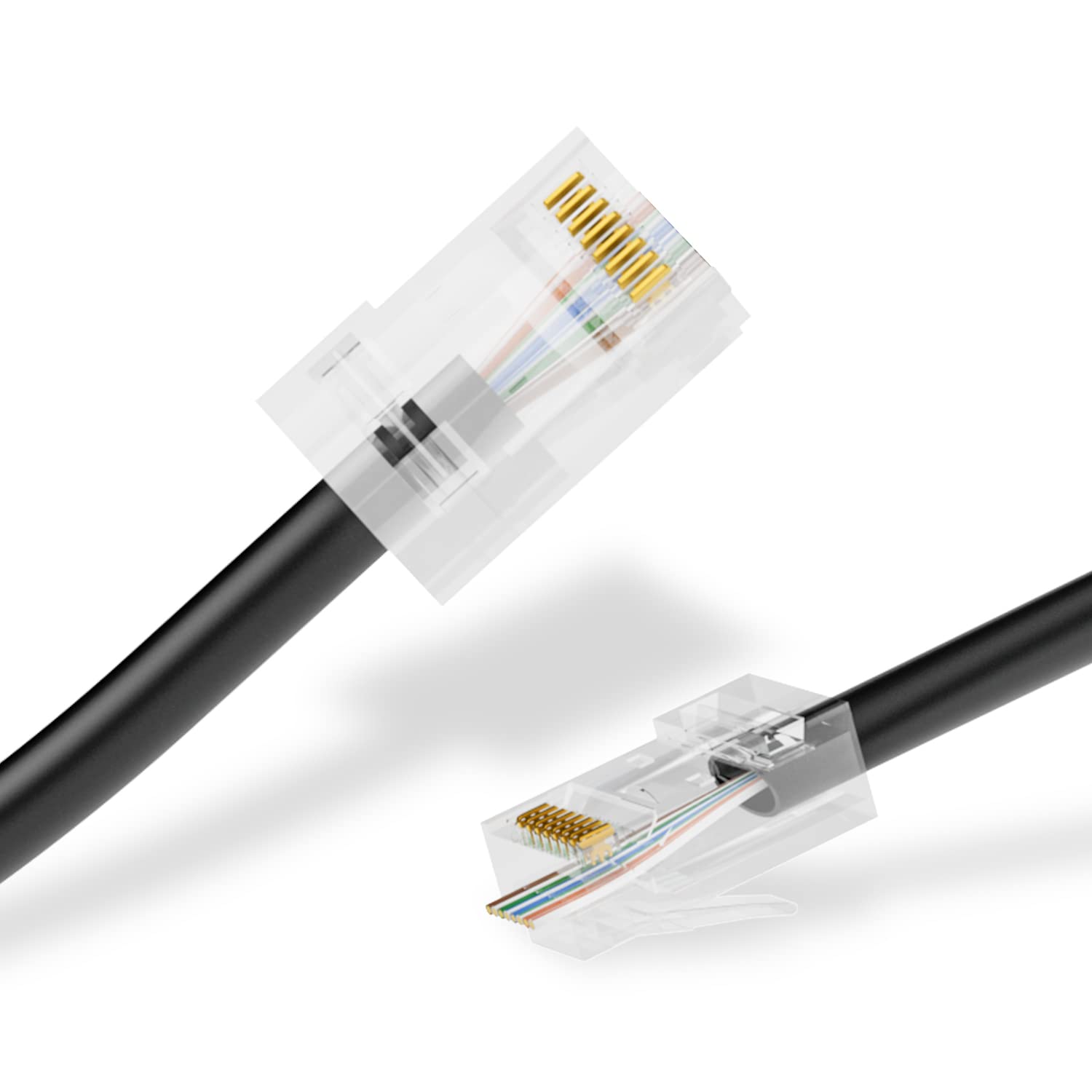 Thumbnail 6 de iwillink 100-Pack RJ45 Cat6 Pass Through Connectors (Gold Plated)