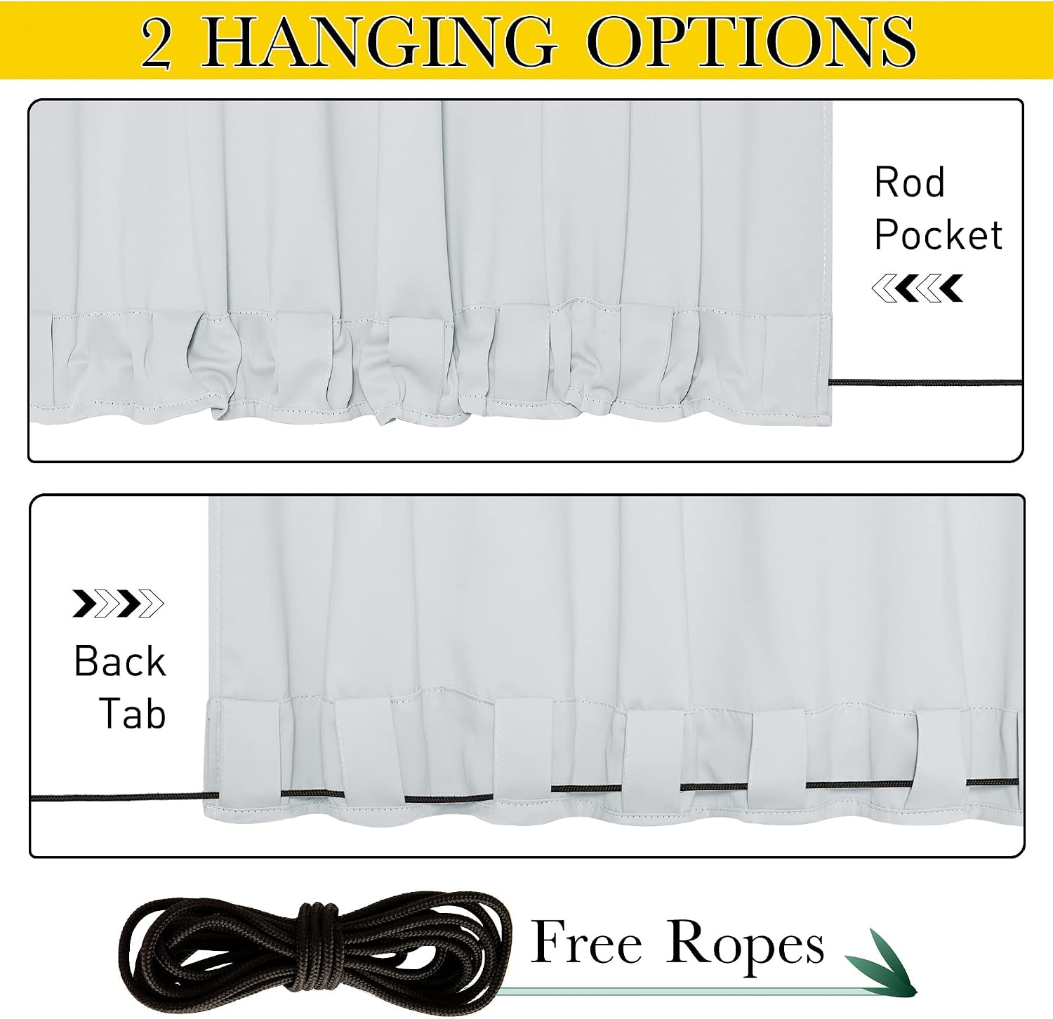 Thumbnail 5 de NICETOWN Outdoor Curtains 52 x 84 Inches
