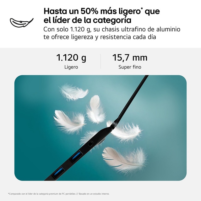 Thumbnail 2 de LG gram 14Z90T portátil ultraligero 1,12 kg 💻