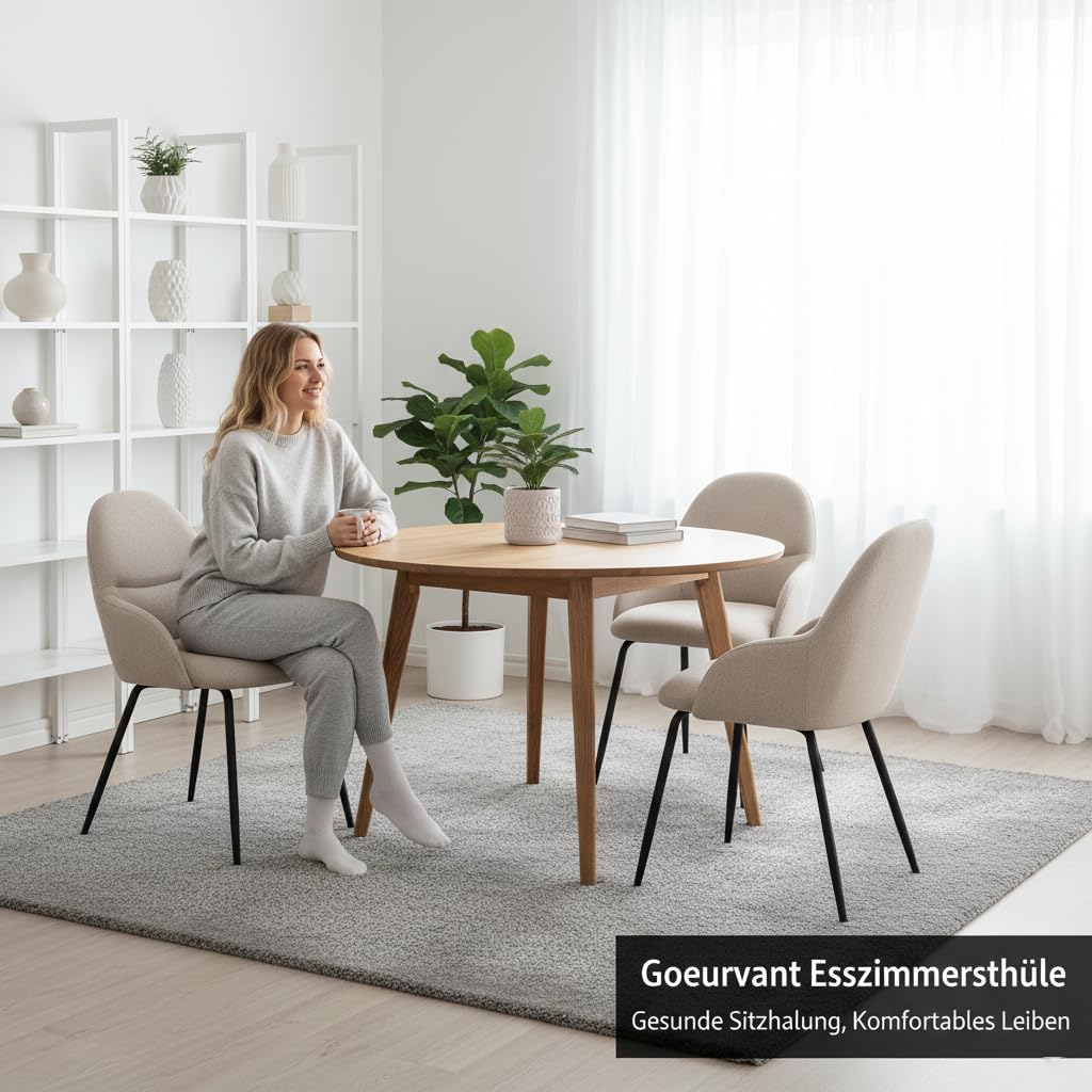 Detalle 2 de Set 4 sedie con schienale ergonomico 150 kg