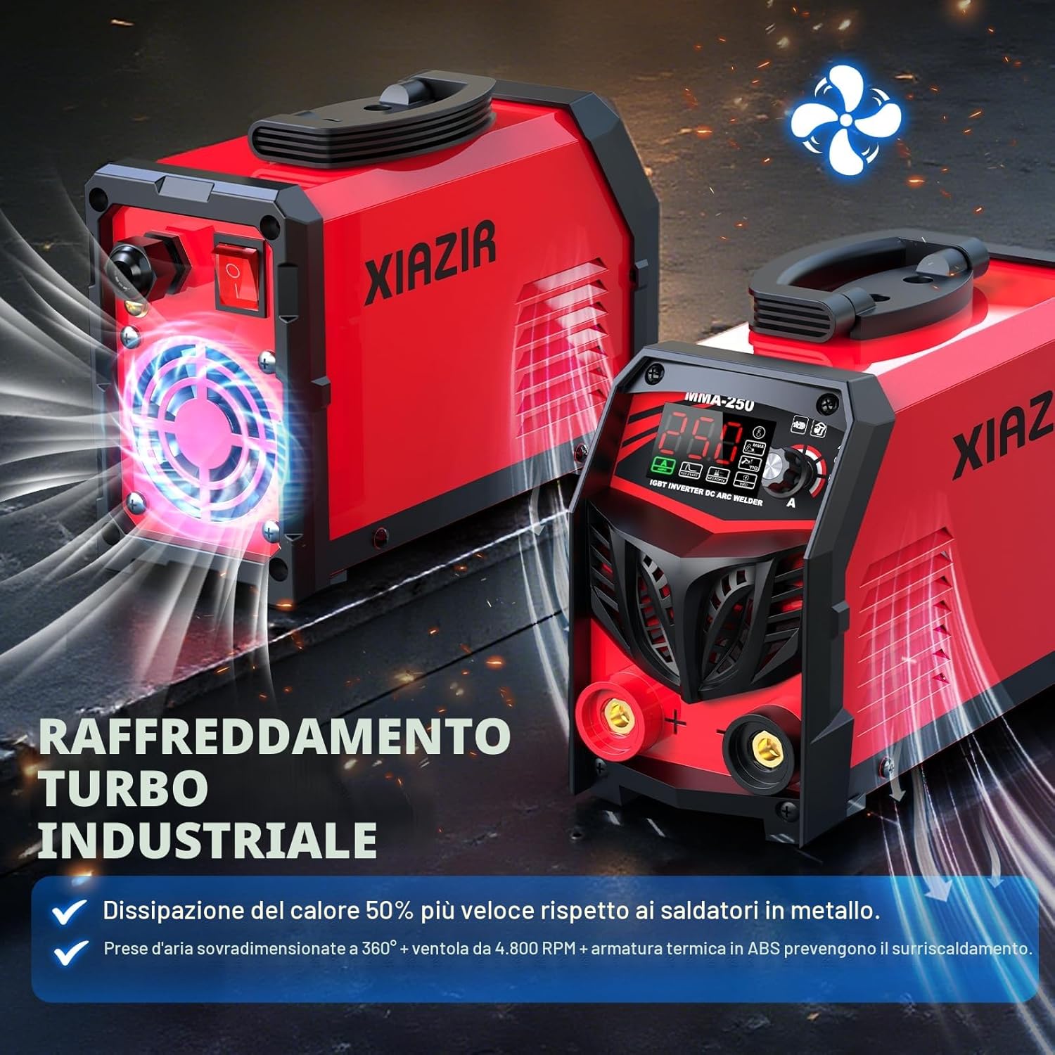 Thumbnail 5 de XIAZIR Saldatrice 250A 220V con display LED