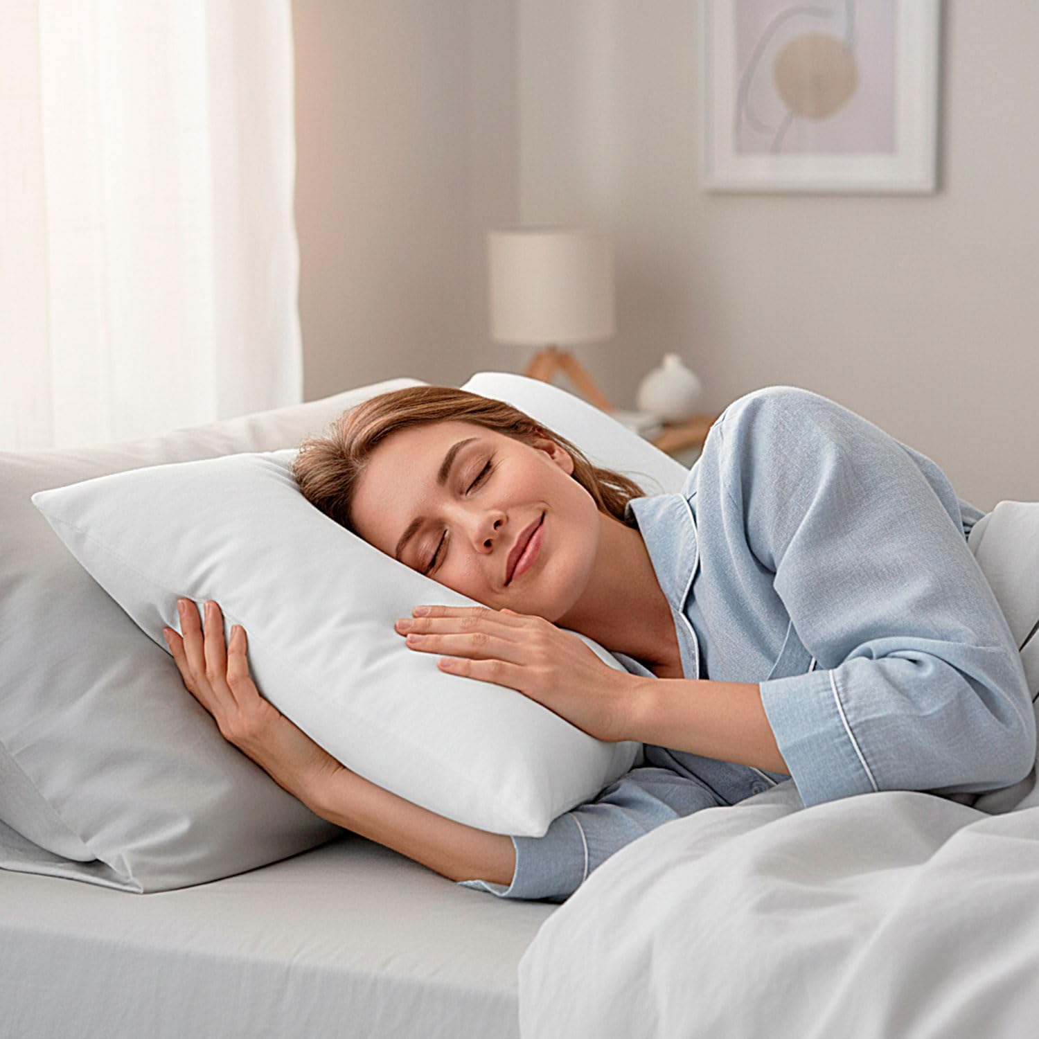 Detalle de FUSIONHOME Almohada Fibra y Viscoelástica 135 cm