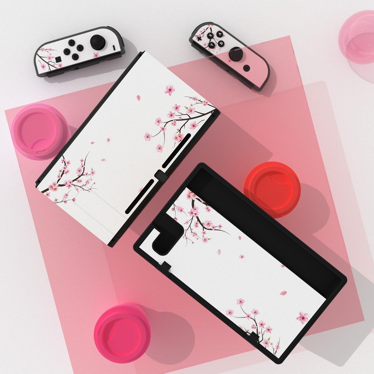 Detalle 2 de eXtremeRate Autocollant Switch Fleurs Cerisier