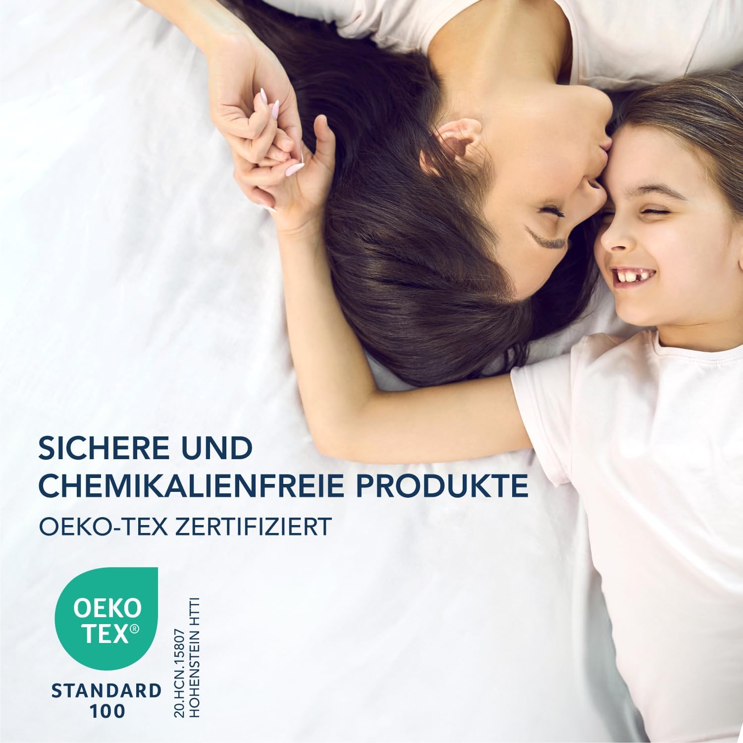 Detalle de Dreamzie Spannbettlaken 160 x 200 cm – 35 cm Tiefe Tasche, 100% Mikrofaser, Elfenbein