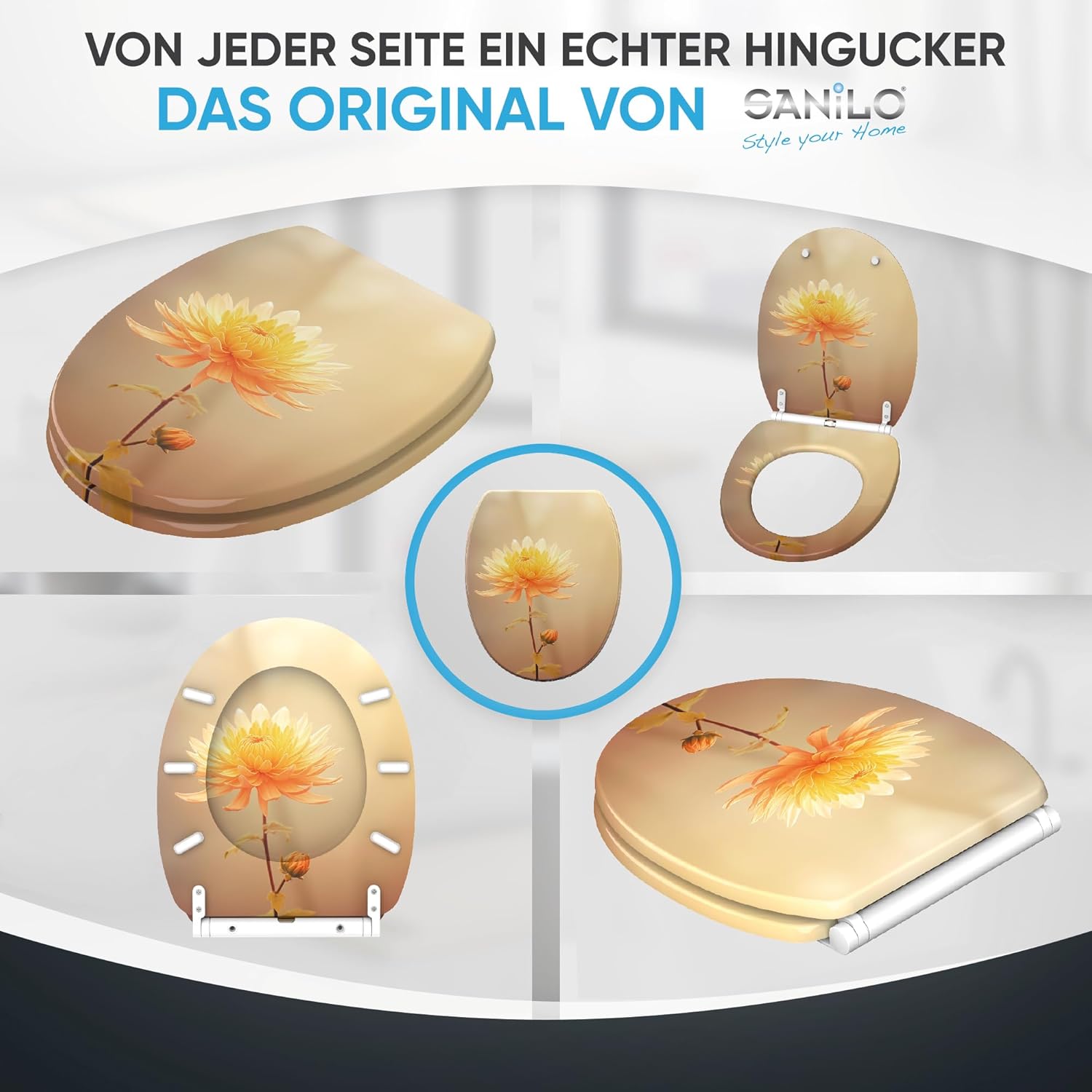 Thumbnail 6 de Sanilo WC Sitz mit Absenkautomatik & Schnellverschluss – Toilettendeckel zum Abnehmen per Knopfdruck