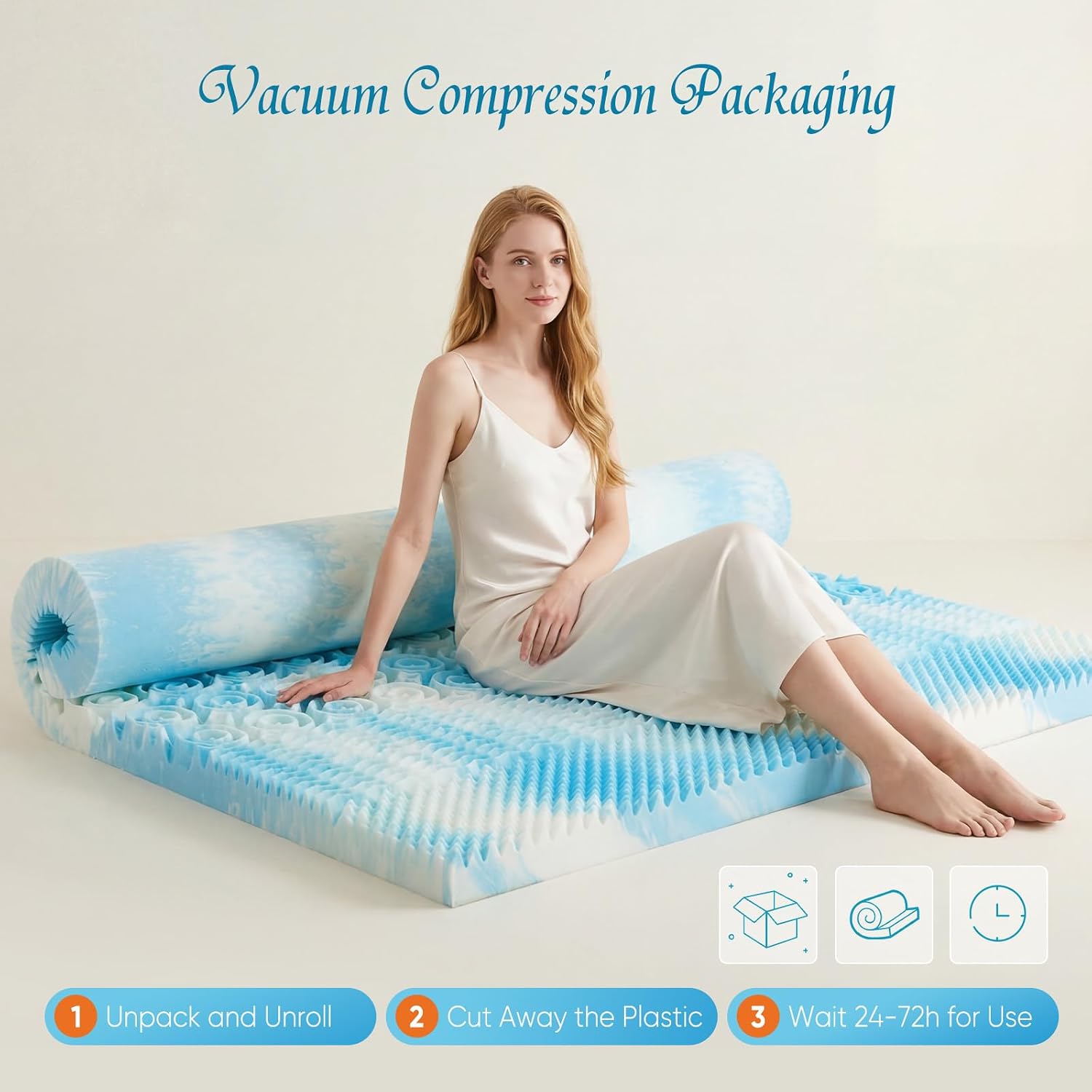 Thumbnail 6 de Sweetcrispy Memory Foam Mattress Topper 3-Inch