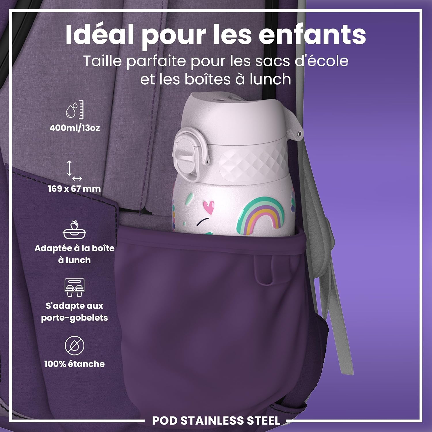 Detalle 2 de ion8 Gourde enfant Anti-fuite