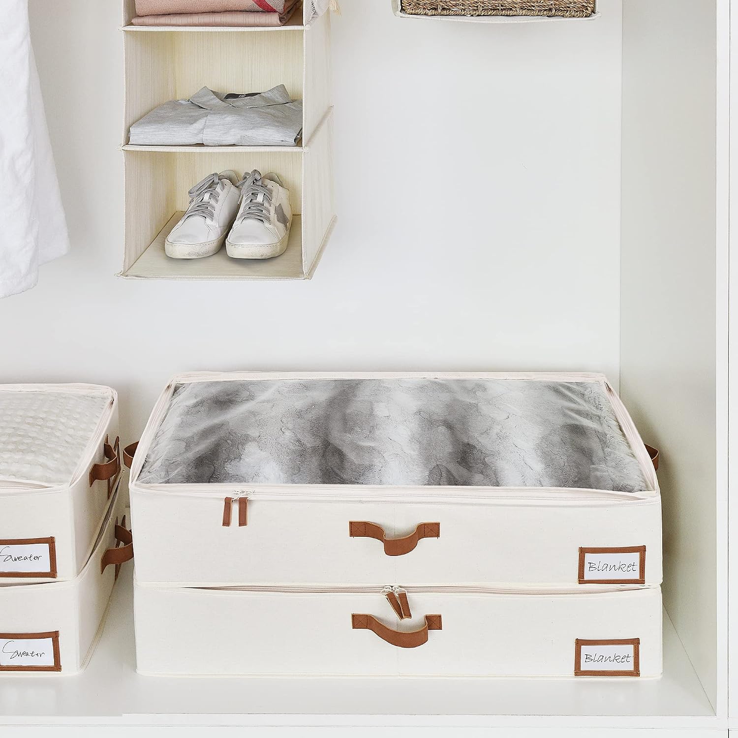 Thumbnail 1 de StorageWorks Underbed Storage Boxes with Lids (Large, Ivory White) — 2-Pack