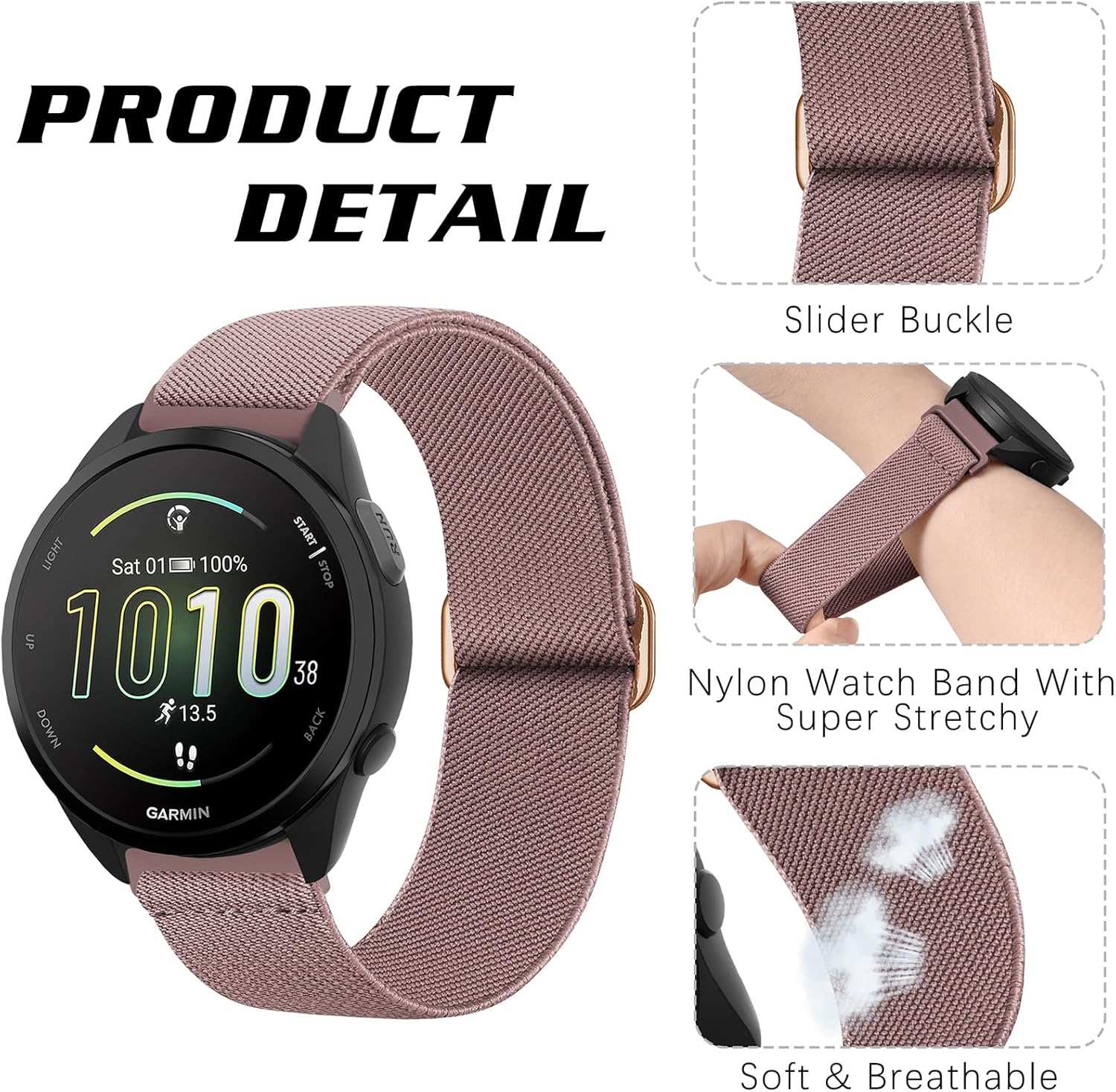 Detalle 2 de Wizvv 20mm Quick Release Garmin strap
