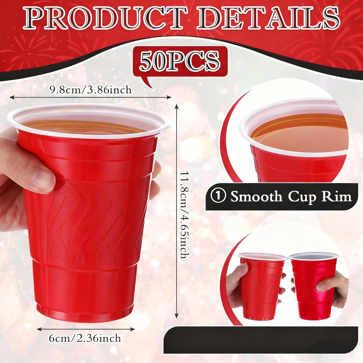 Thumbnail 2 de Doaizer Disposable Cups Bulk Plastic Party Cups 🎉