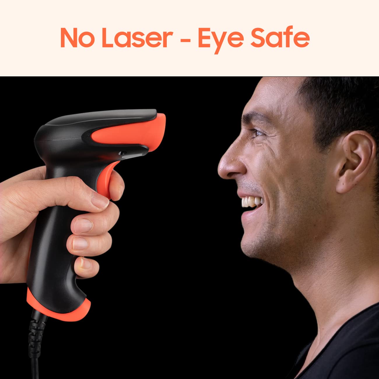 Detalle de Tera 1500C 1D Barcode Scanner – CCD, USB Wired, Handheld, Read Screen 1.5m Cable, Plug and Play