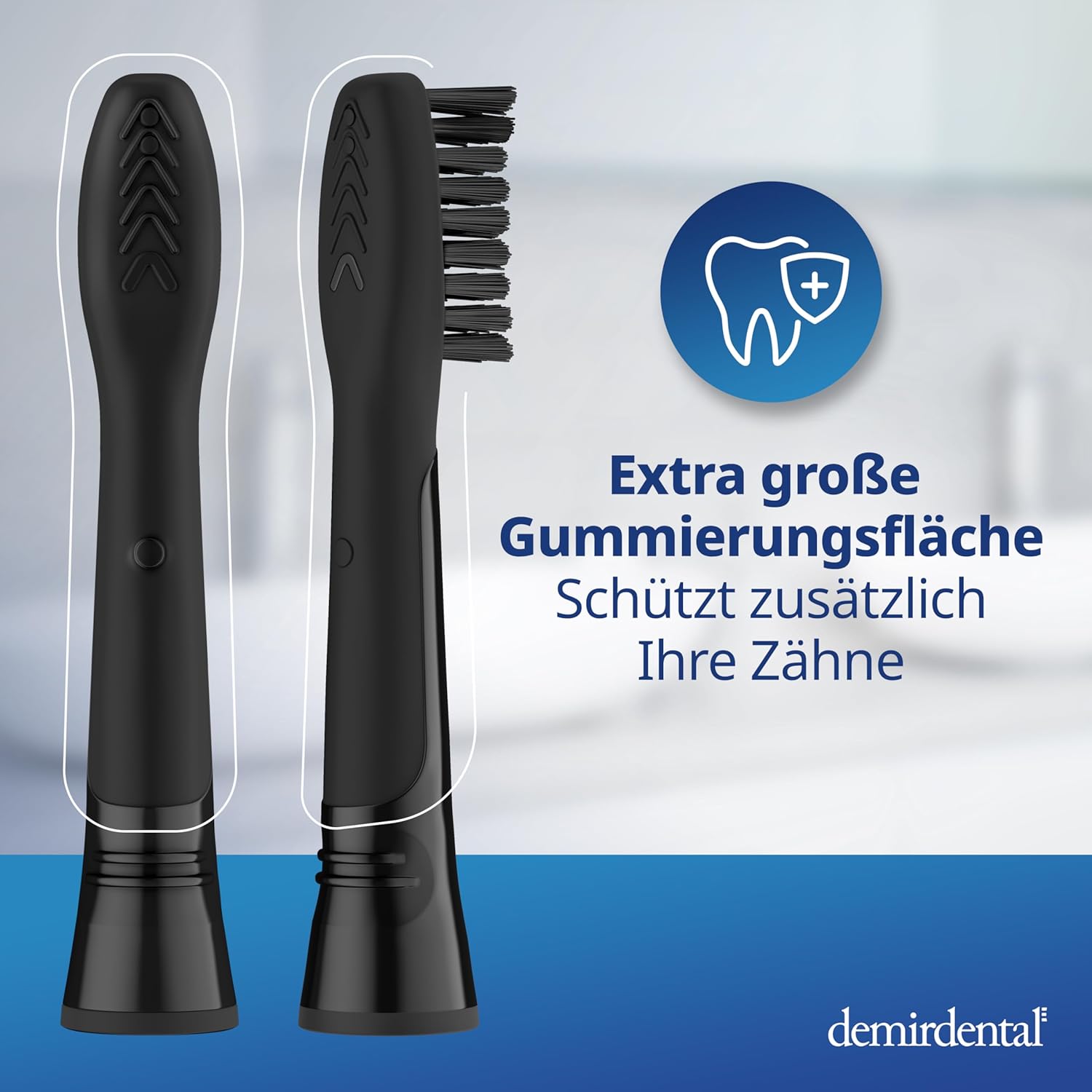 Thumbnail 3 de Demirdental testine di ricambio per Oral-B Pulsonic (nero, con carbone attivo) da 10 pezzi