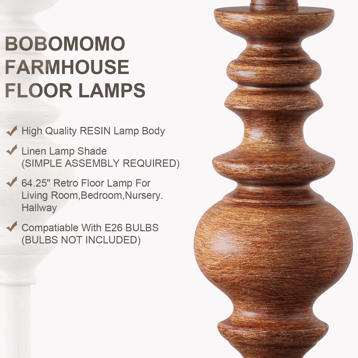 Detalle 2 de BOBOMOMO Floor Lamp, 64.25-Inch