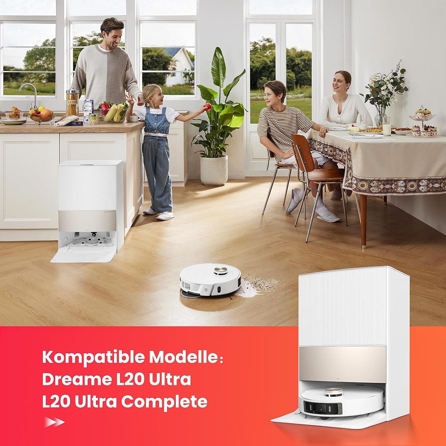 Detalle 2 de 14-teiliges Zubehör-Set für Dreame L20 Ultra / L20 Ultra Complete – Ersatzteile und Reinigungszubehör