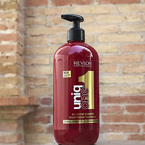 Detalle de Revlon Professional UniqOne 2en1 Shampooing et Après-shampooing Vegan 490 ml – Cheveux nourris et réparés
