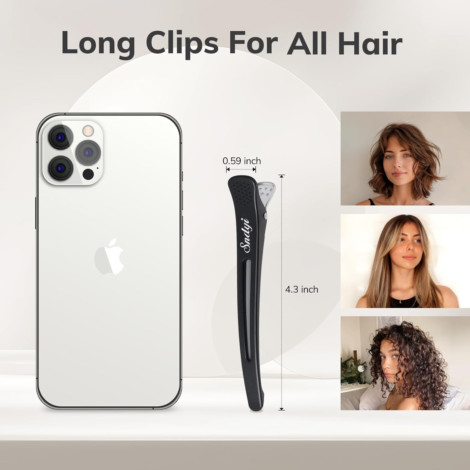 Thumbnail 3 de Haarklammern Friseurbedarf – Haarclips mit Silikonband (6er Pack) für Styling und Schneiden