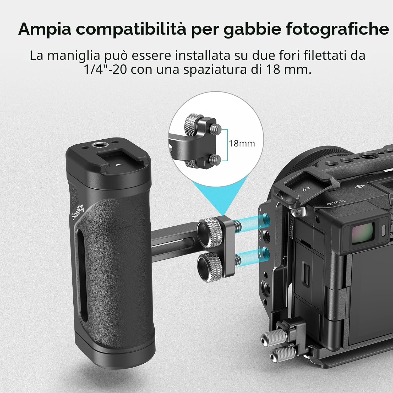 Detalle 2 de SMALLRIG 4755 impugnatura mini 102x80x46 mm