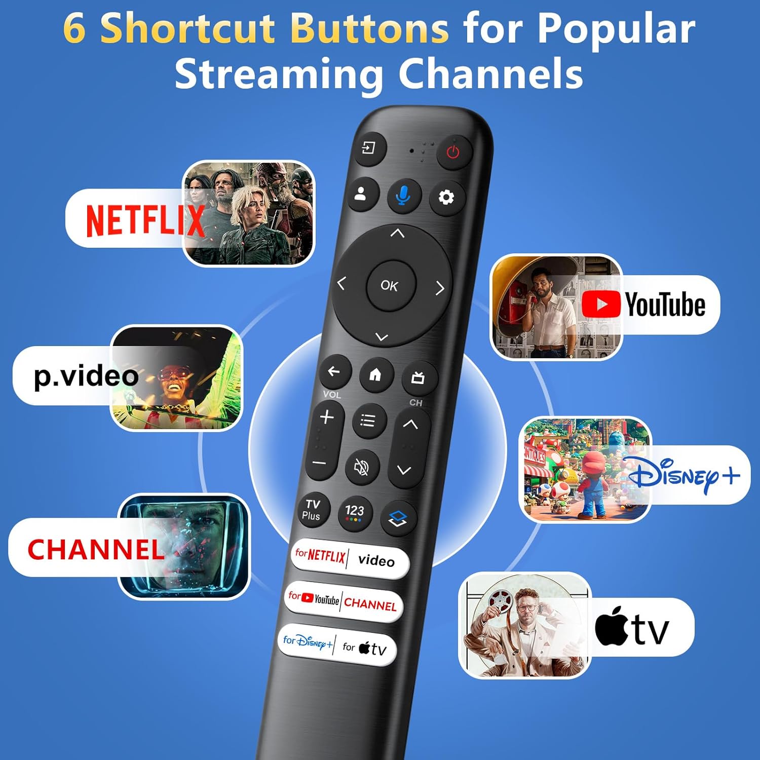Thumbnail 4 de Voice Remote for TCL Google TV: Replacement with Enhanced Voice Recognition