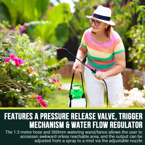 Detalle 2 de SA Products 5 Litre Pump Action Pressure Sprayer with Adjustable Nozzle