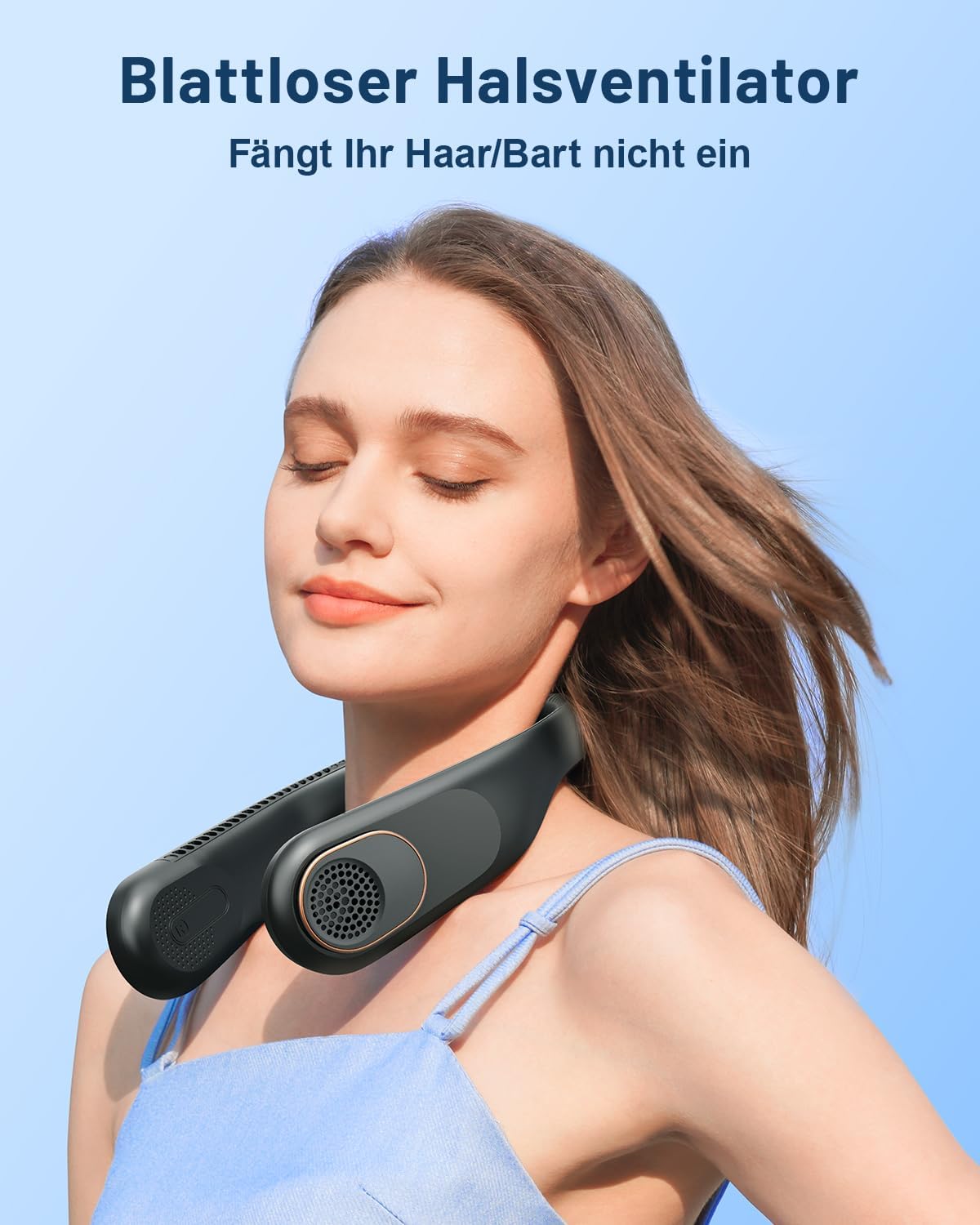 Thumbnail 1 de SWEETFULL Nackenventilator – Tragbarer Halsventilator mit 4000 mAh Akku, 3 Geschwindigkeiten, leise und 360° Luftauslass