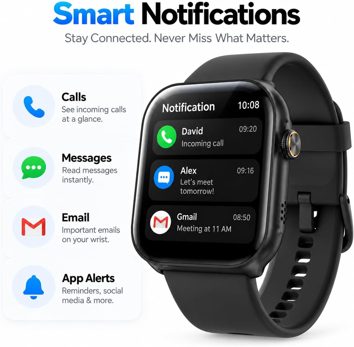 Thumbnail 2 de Motivaris TGW02 Smart Watch with 1.83-inch AMOLED Screen and Bluetooth Calling