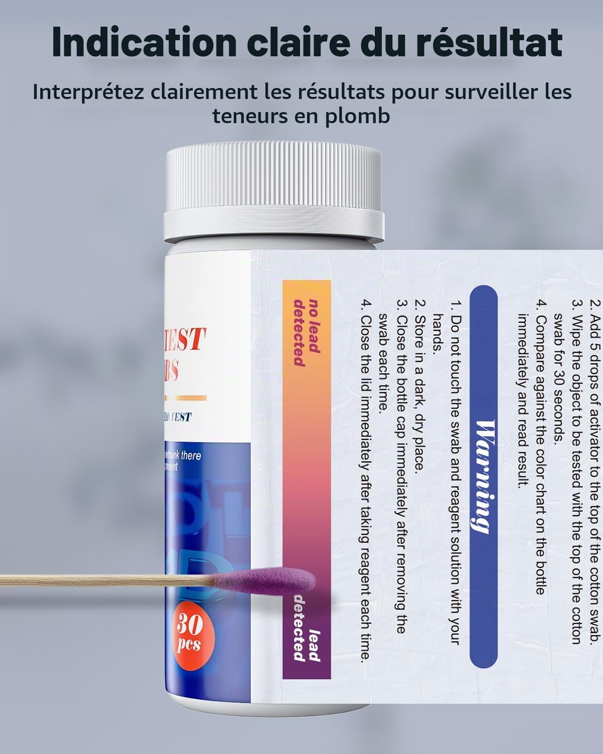 Detalle de Pawfly Pawfly-CW2991-loodtestset met 60 swabs en resultaat in 30 seconden