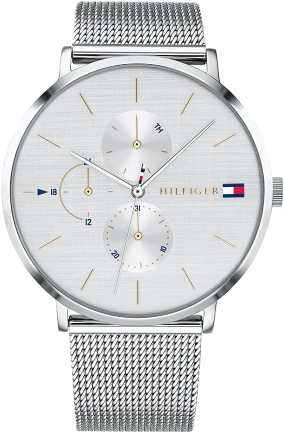 Thumbnail 3 de Tommy Hilfiger Damen Multifunktions-Quarz-Uhr mit 3 Hilfszifferblättern – IP-beschichtetes Mesh-Armband