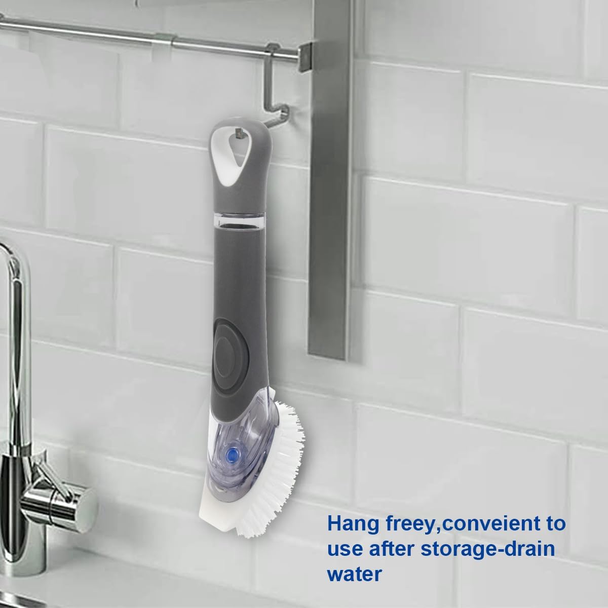 Detalle 1 de CELOX Soap-Dispensing Dish Brush, Gray