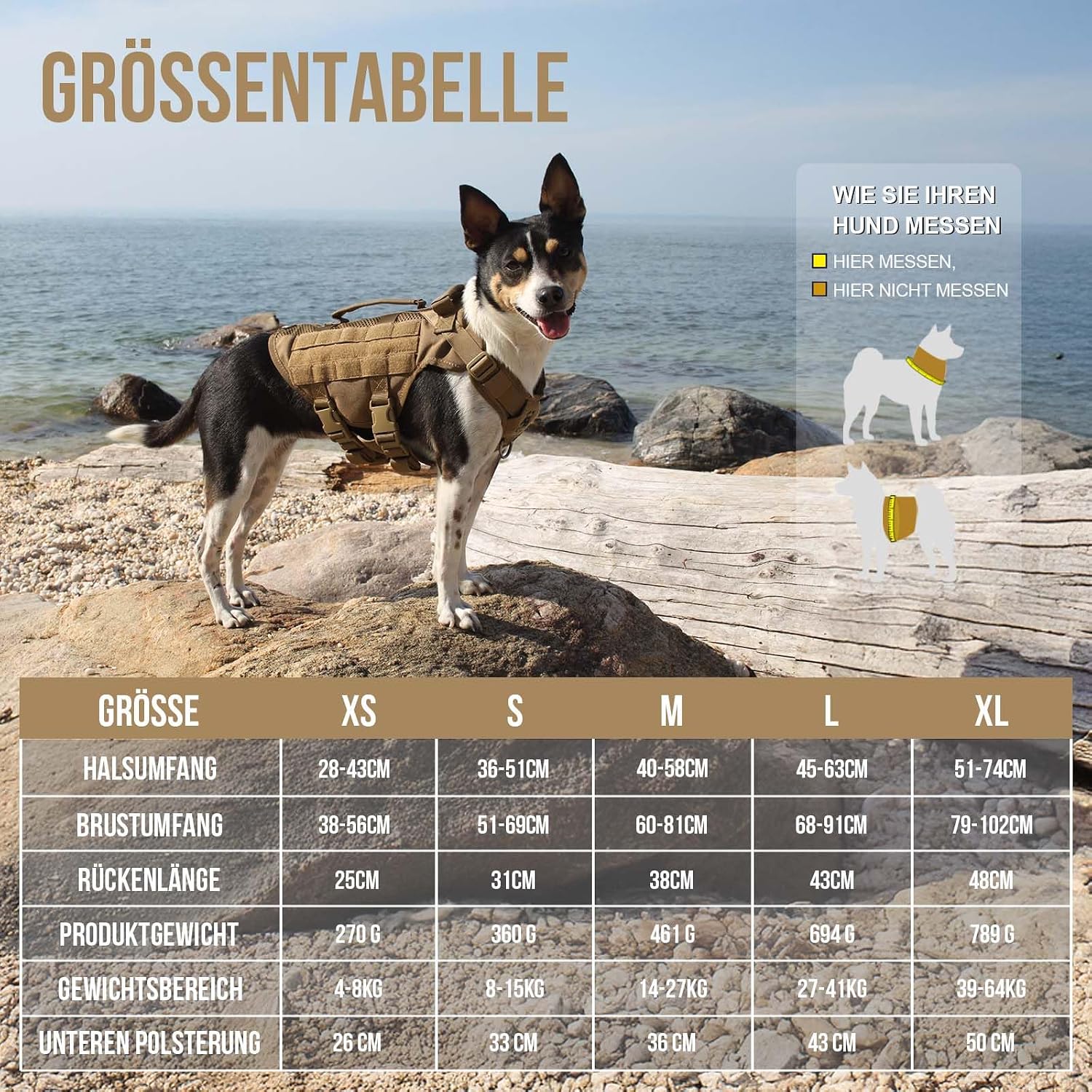 Detalle 2 de OneTigris AIRE Mesh Hundegeschirr L, No Pull