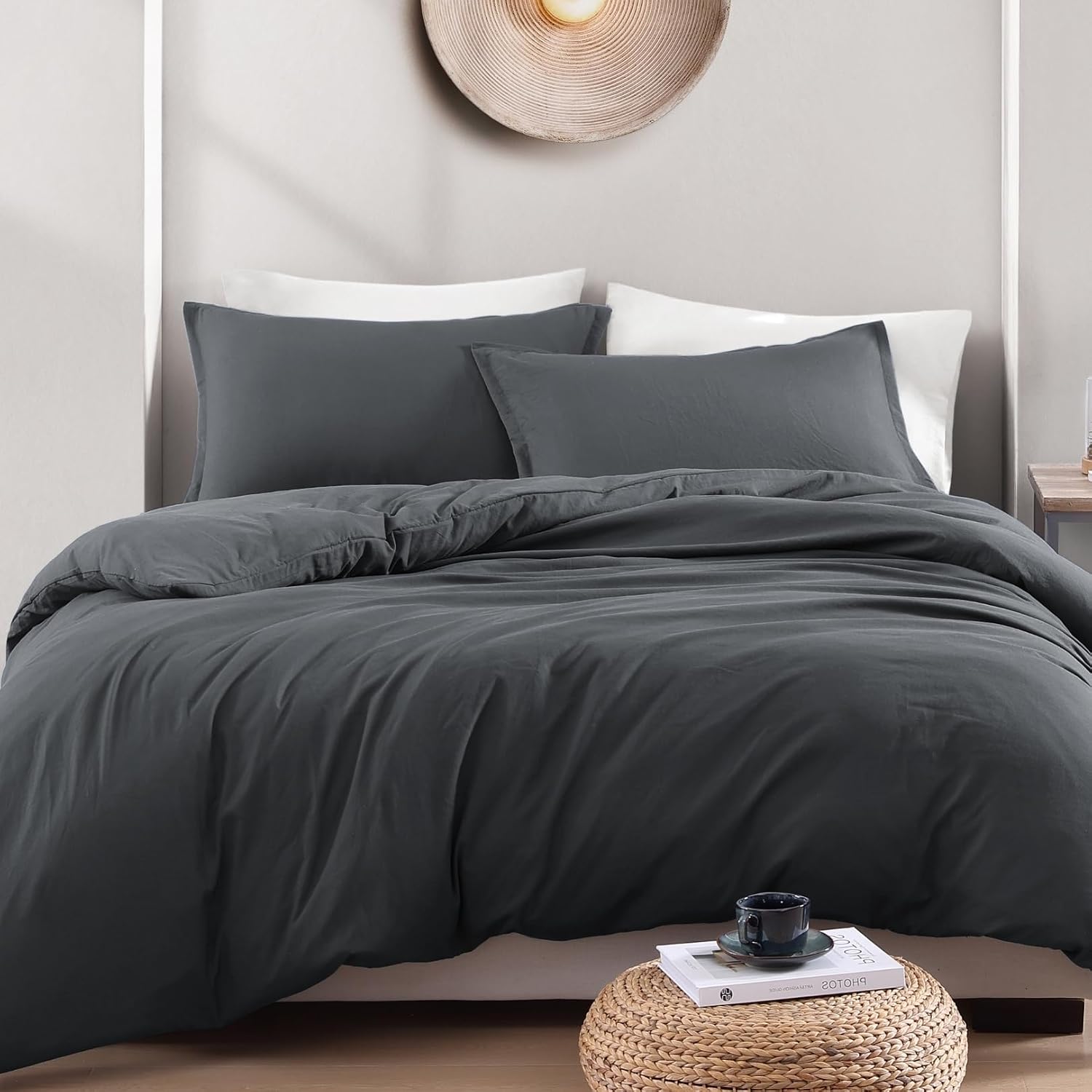 Detalle de LANE LINEN Double Duvet Cover Set 200x200
