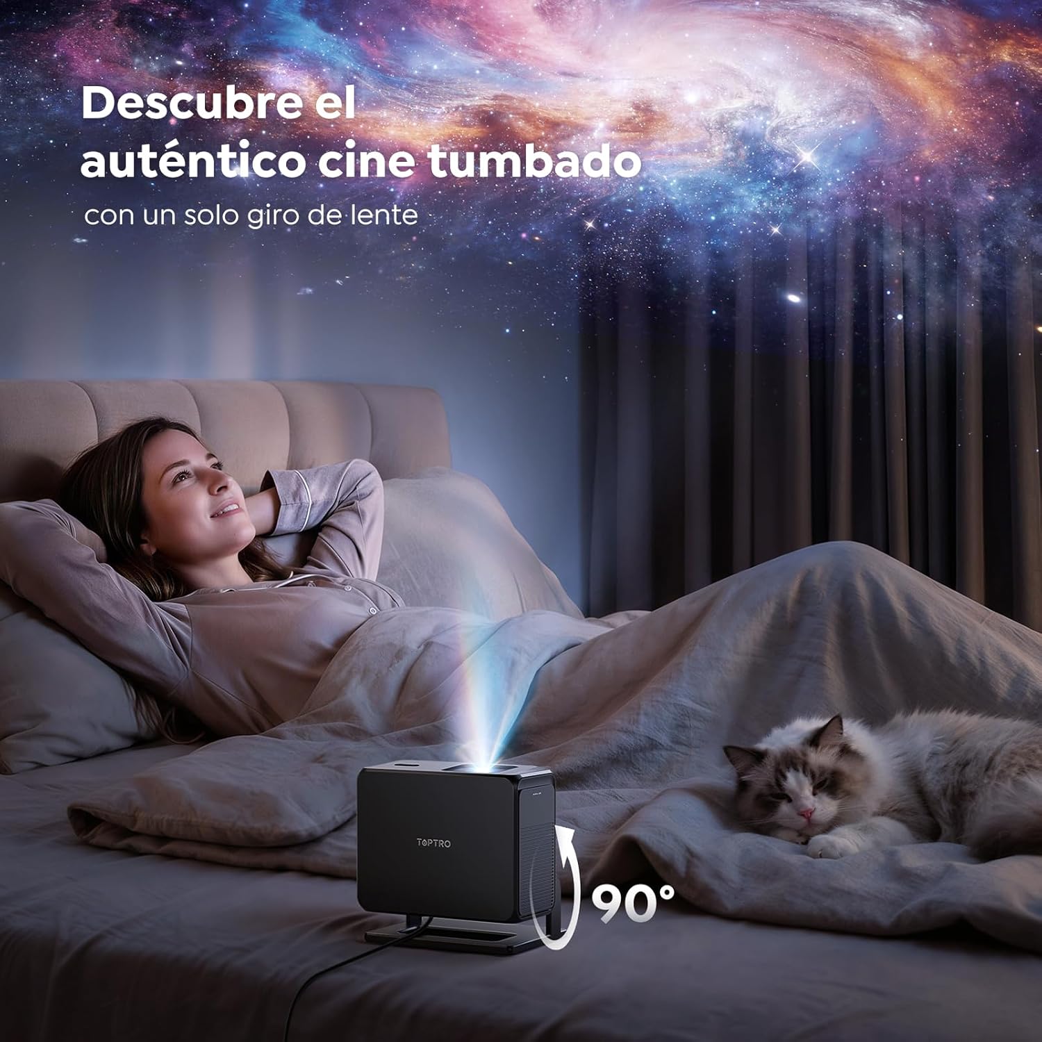 Thumbnail 6 de Proyector TOPTRO TP3 4K con Google TV, auto focus y keystone, WiFi 6 y Bluetooth