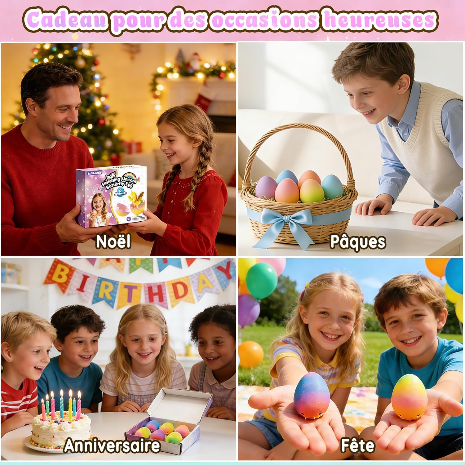Thumbnail 6 de MOMUSE Œuf à Éclore Licorne pour Enfants – set de 6 (œufs surprise) pour 3 à 8 ans