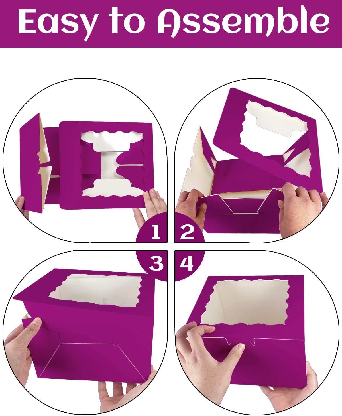 Thumbnail 3 de Gcardist Kuchenbox Tiefes Lila 25,4 cm