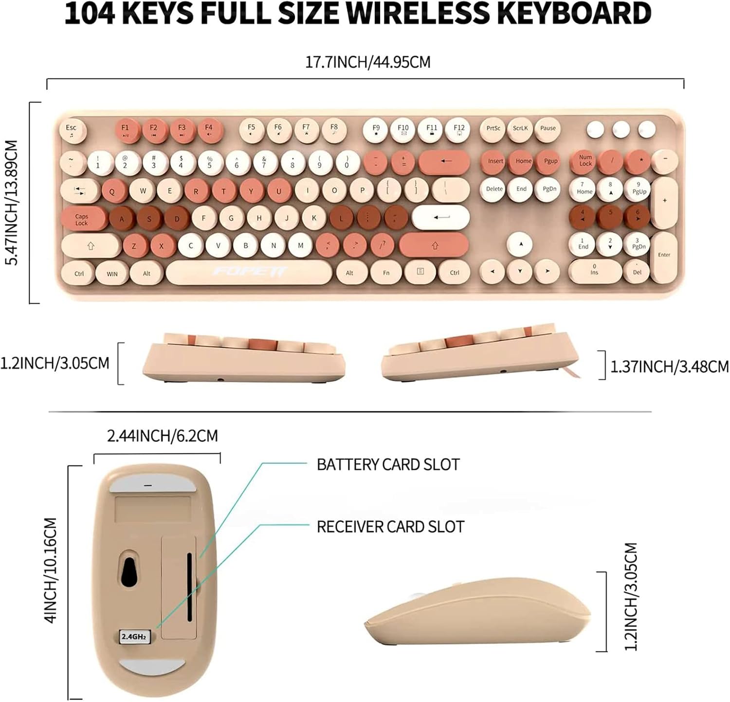 Detalle 2 de FD Wireless Keyboard and Mouse Combo 2.4GHz