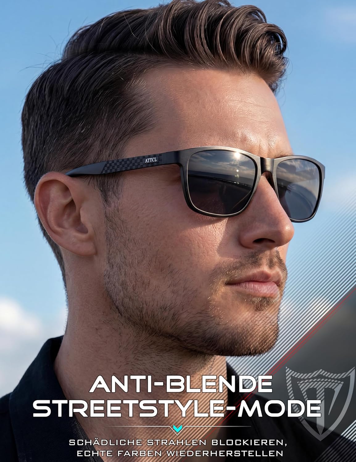 Detalle de ATTCL Sonnenbrille Herren Polarisiert UV400