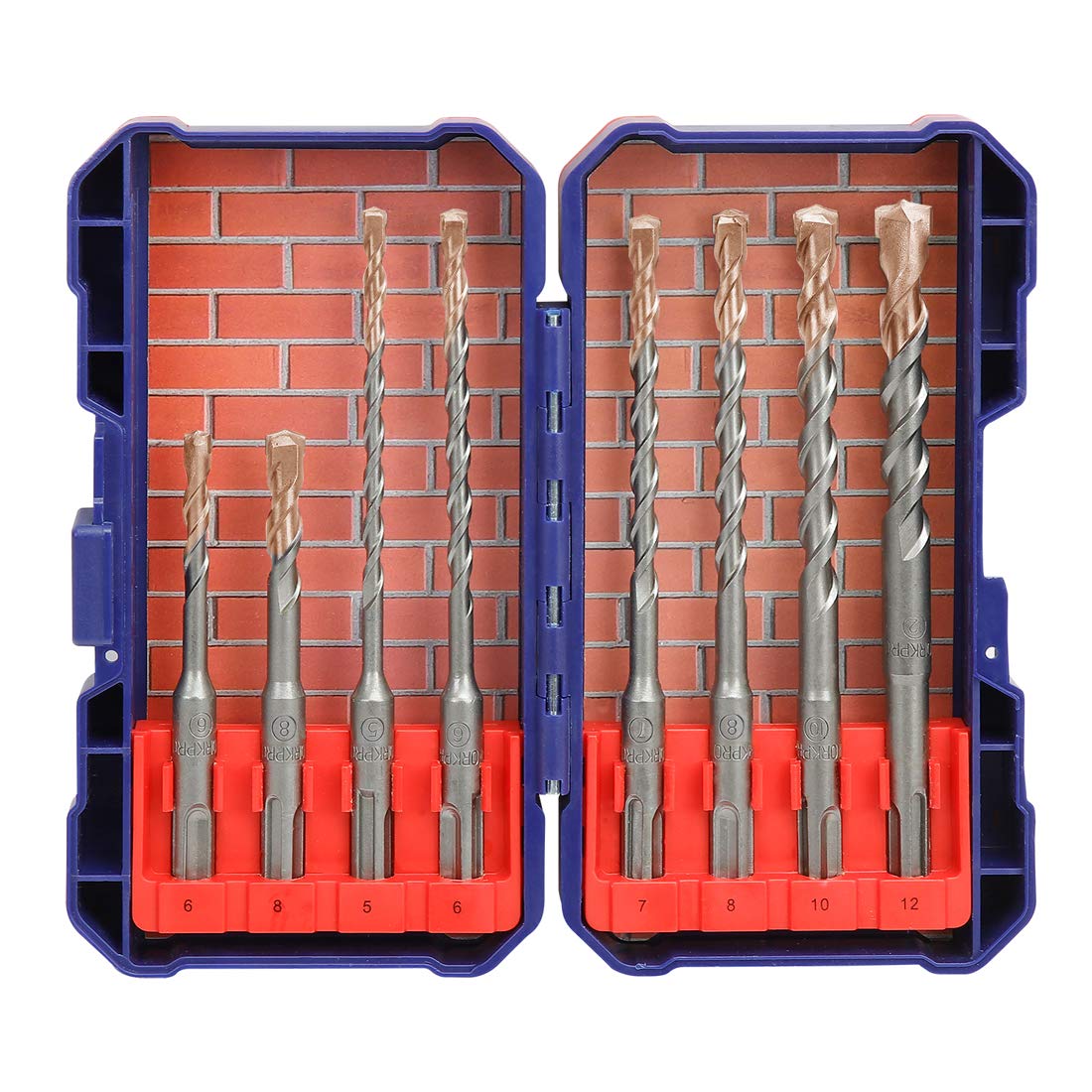 Thumbnail 2 de WORKPRO Set punte SDS Plus 8 pezzi per trapano – Carburo, cemento e muratura