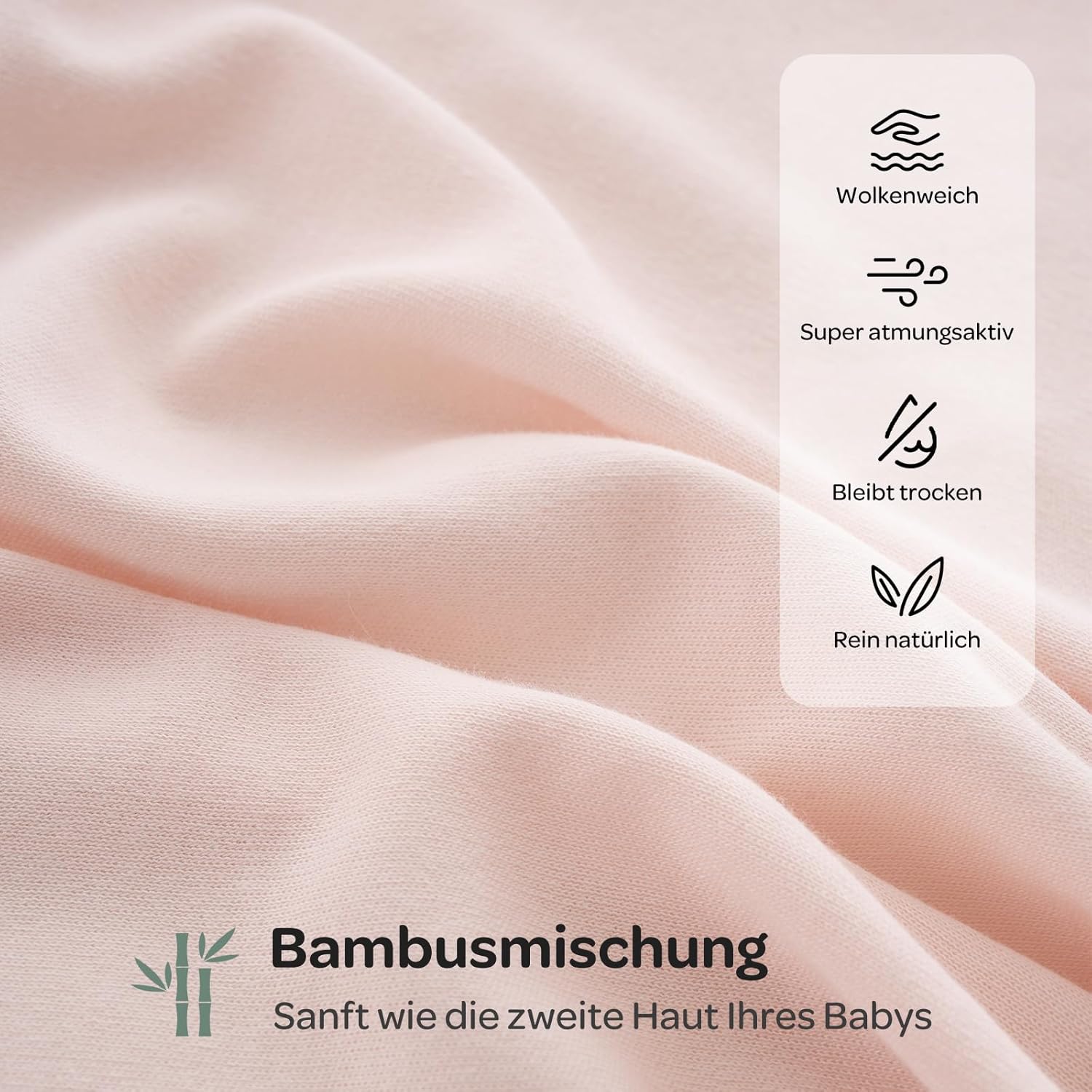 Thumbnail 5 de Momcozy Pucksack Baby 0–3 Monate, 2er-Pack in Rosa – leiser Verschluss und Reißverschluss für einfache Wickel- und Schlafphasen