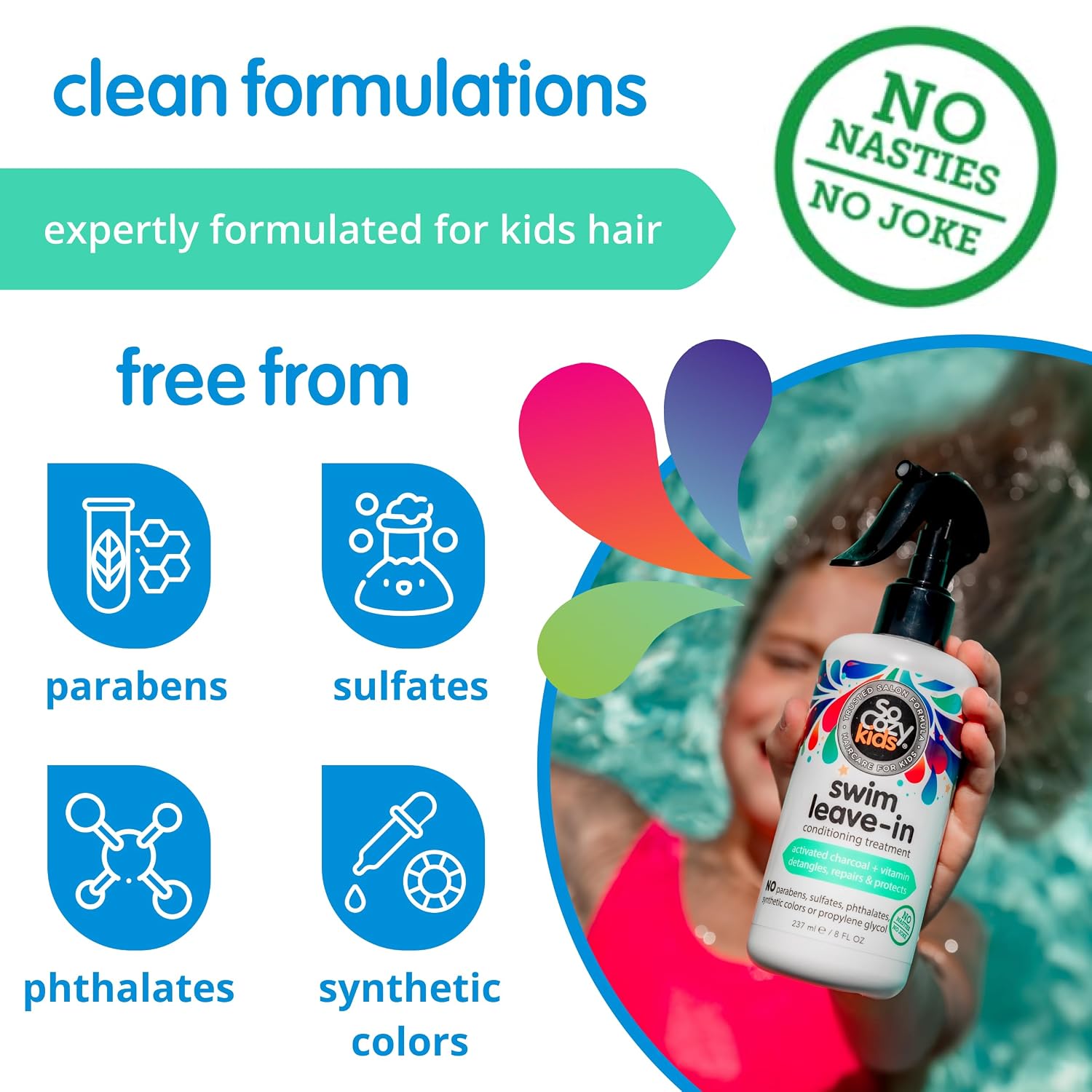 Detalle de SO COZY Kids Swim Leave-In Conditioner Spray 2-Pack