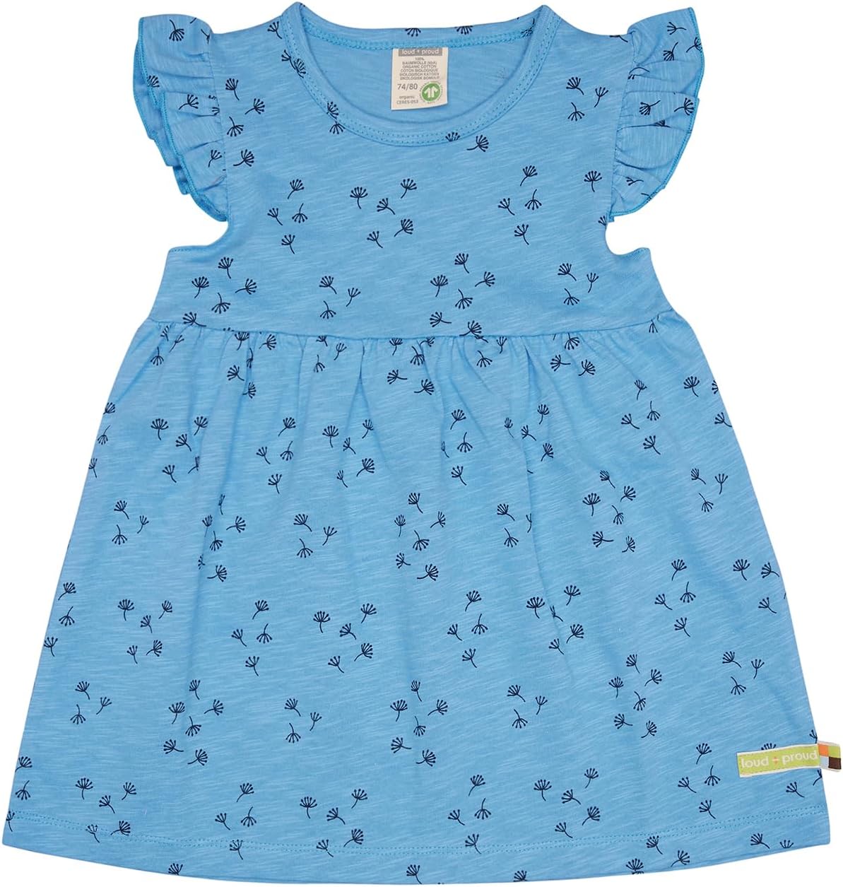 Detalle de Loud + Proud Mädchen Kleid Slub Jersey aus Bio-Baumwolle – GOTS-zertifiziert