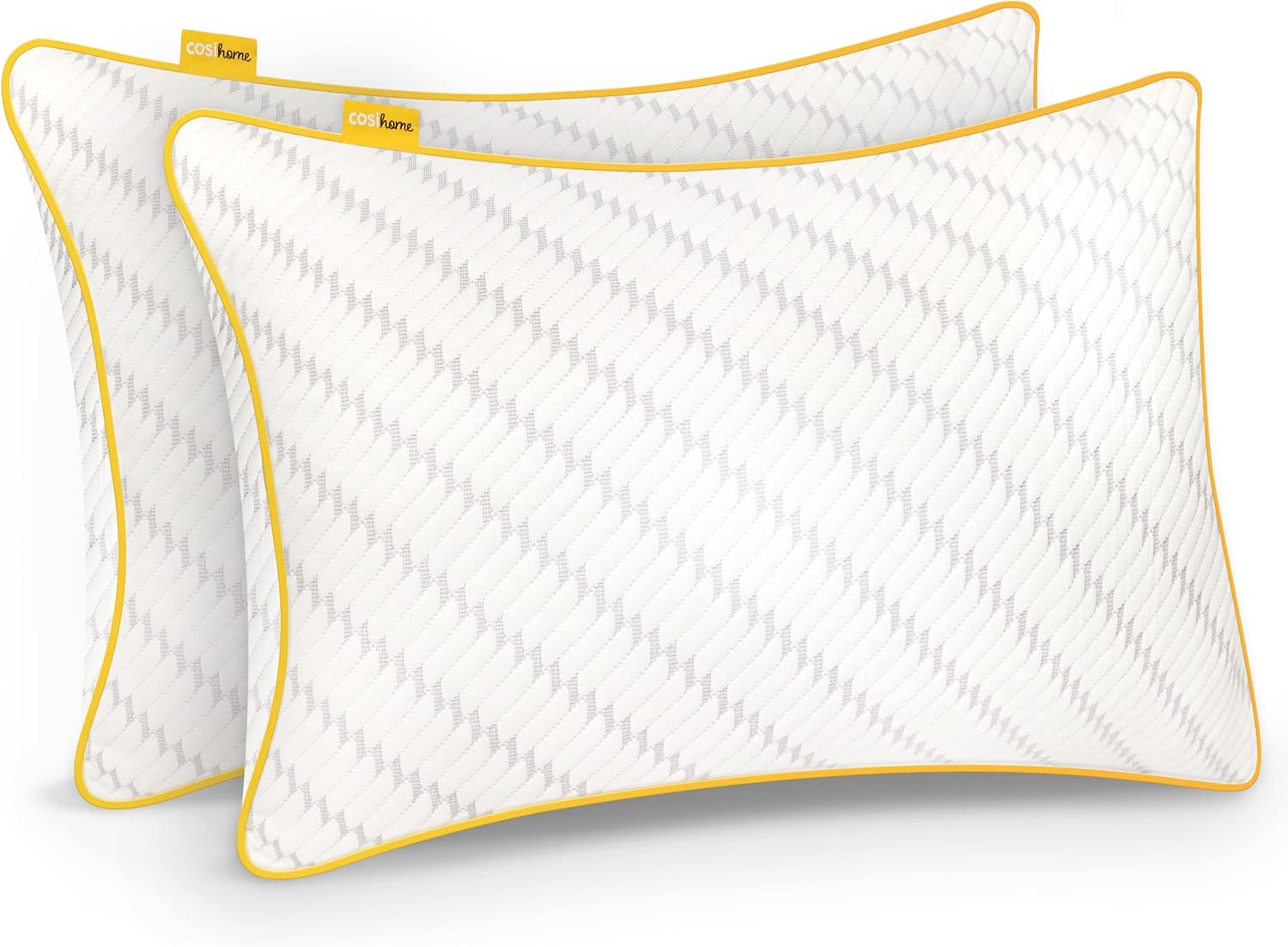 Detalle de Cosi Home Luxury Memory Foam Pillows 2 Pack with Bamboo Cover (71 x 45cm) – Adjustable Cooling Support
