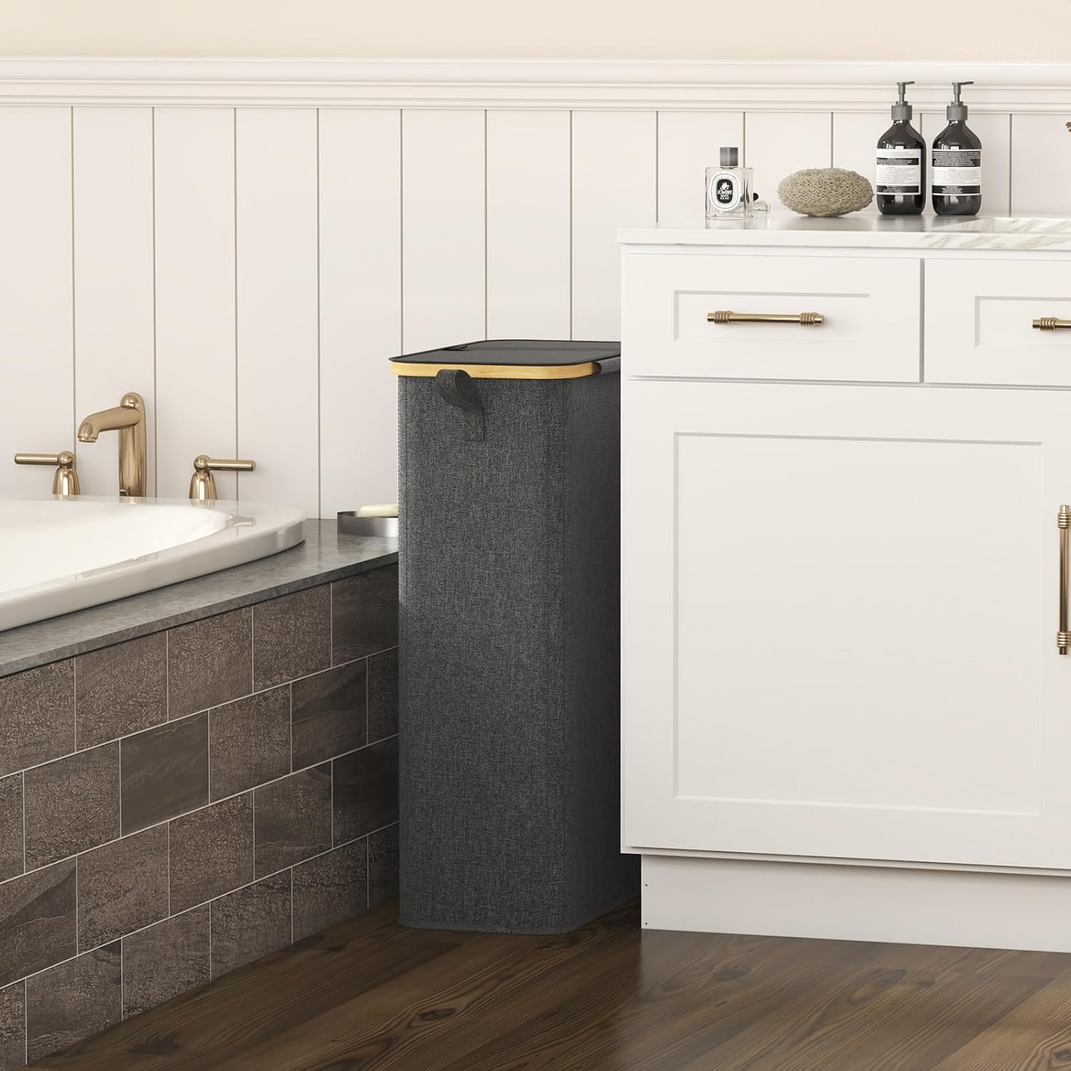 Detalle 2 de Lifewit LH23177.03DY.V1.M01 – wąski kosz na pranie 75 l z pokrywą