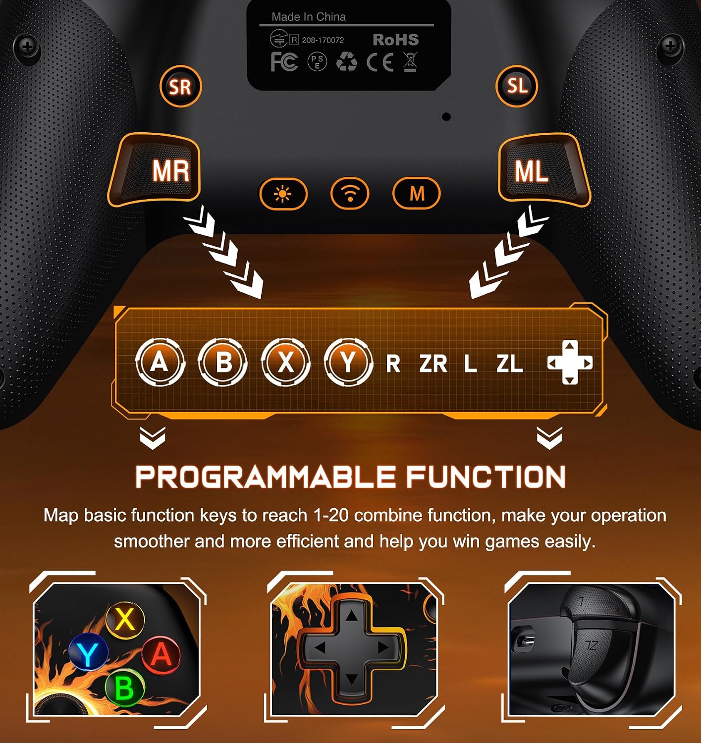 Detalle 2 de Svetaecho Wireless Switch 2 Controller with RGB, Motion Sensing and Turbo