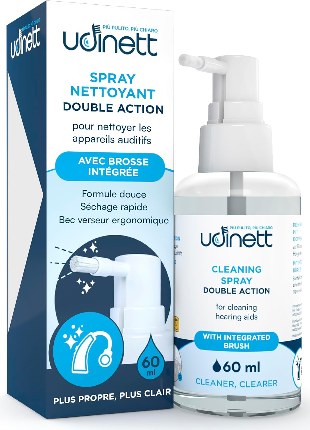Thumbnail 5 de 200 lingettes jetables humidifiées Udiclean pour le nettoyage quotidien des appareils auditifs