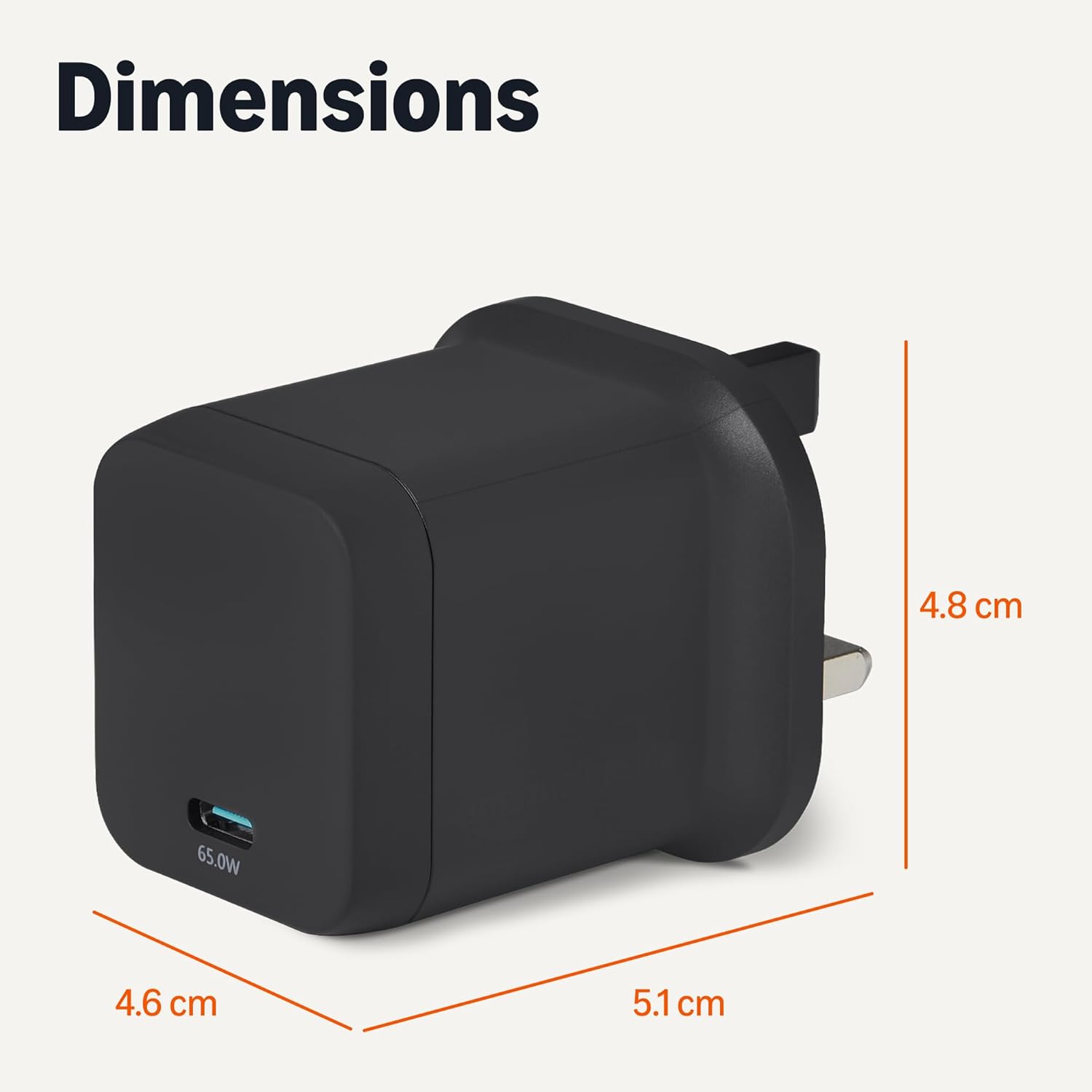 Thumbnail 4 de Amazon Basics Nano GaN USB-C Wall Charger 65W (PD 3.1, 1-port) for laptops and phones